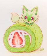 amount:solo body-type:feral food species:sprigatito style:watercolor sweets // 1712x2048 // 445KB