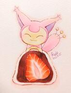 amount:solo body-type:feral food species:skitty style:watercolor sweets // 1567x2048 // 385KB