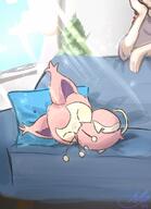 amount:solo atmosphere:home atmosphere:sunlight body-type:feral nomming nomming-self silly species:skitty style:painted // 740x1024 // 96KB