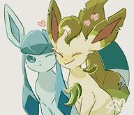 affection amount:pair body-type:feral cheek-rub pressing-same-body-part-against-each-other series:eeveelutions series:pokemon species:glaceon species:leafeon style:playful // 800x682 // 485KB