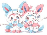 amount:pair body-type:feral cloak imitation outfit series:eeveelutions series:pokemon species:shiny-pokemon species:sylveon style:kawaii // 1024x768 // 100KB