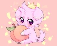 amount:solo atmosphere:regal body-type:semi-anthro food fruit peach princess series:pokemon species:espurr style:girly style:kawaii style:playful style:very-kawaii // 1002x798 // 47KB