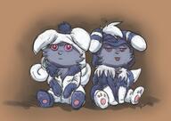 amount:pair blep body-type:semi-anthro imitation onesie opposite-clothing series:pokemon species:espurr style:scribbles // 1280x905 // 140KB