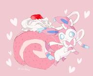 amount:solo body-type:feral food rolls series:eeveelutions series:pokemon species:sylveon style:girly style:one-color style:pastel-colors style:pink sweets // 2048x1673 // 161KB