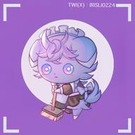 amount:solo body-type:semi-anthro broomstick maid outfit series:pokemon species:espurr style:kawaii style:thin-border // 2000x2000 // 263KB