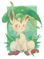 amount:solo body-type:feral series:eeveelutions series:pokemon species:leafeon style:kawaii // 1536x2048 // 249KB