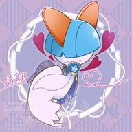 amount:solo atmosphere:fancy body-type:semi-anthro feminine flower species:ralts species:shiny-pokemon style:girly wearing-flower // 1000x1000 // 218KB
