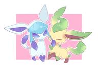 amount:pair body-type:feral nomming series:eeveelutions series:pokemon species:glaceon species:leafeon style:girly style:kawaii style:playful // 797x534 // 178KB