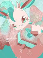 amount:solo body-type:feral chocolate series:eeveelutions series:pokemon species:leafeon style:abstract-background style:contrasting-colors style:girly style:sparkly // 768x1024 // 155KB
