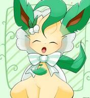 amount:solo body-type:feral outfit series:eeveelutions series:pokemon species:leafeon style:kawaii style:playful yawn // 3781x4096 // 761KB