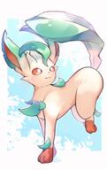 amount:solo body-type:feral series:eeveelutions series:pokemon species:leafeon style:abstract-background style:kawaii // 1287x2048 // 201KB