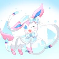 amount:solo atmosphere:snowy body-type:feral cloak hat series:eeveelutions series:pokemon species:sylveon style:kawaii style:pastel-colors // 2048x2048 // 230KB