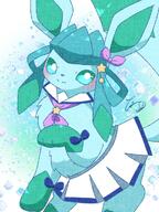 amount:solo body-type:feral body-type:slightly-chubby fluffified hall-of-fame:bronze outfit schoolgirl-outfit series:eeveelutions series:pokemon species:glaceon style:crystal wearing-bow // 768x1024 // 148KB