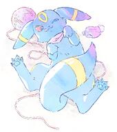 amount:solo blep body-type:feral scarf series:eeveelutions series:pokemon species:umbreon style:noisy yarn // 1200x1358 // 263KB