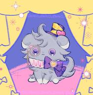 amount:solo atmosphere:regal body-type:semi-anthro monocle series:pokemon species:espurr top-hat wearing-bow // 887x904 // 138KB