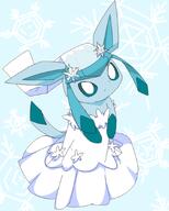 amount:solo body-type:anthro body-type:semi-anthro outft series:eeveelutions series:pokemon species:glaceon style:blue style:girly style:kemono wedding-dress // 720x900 // 290KB