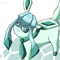 amount:solo body-type:feral collar glasses nerdy series:eeveelutions series:pokemon species:glaceon style:no-anti-aliasing tie // 700x700 // 68KB