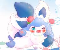 amount:solo atmosphere:undersea body-type:feral body-type:semi-anthro feminine flower hall-of-fame:bronze hall-of-fame:silver necklace series:eeveelutions series:pokemon species:glaceon style:girly style:kawaii style:playful style:very-girly style:very-kawaii style:very-playful visibly-shy visual-teasing wearing-flower wink // 1200x1008 // 915KB
