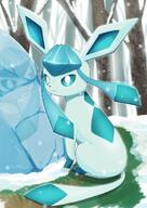 amount:solo atmosphere:forest atmosphere:snowy body-type:feral series:eeveelutions series:pokemon species:glaceon style:kawaii // 848x1200 // 131KB