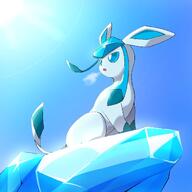 amount:solo atmosphere:ice atmosphere:sunlight body-type:feral series:eeveelutions series:pokemon species:glaceon // 1200x1200 // 107KB