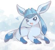 amount:solo atmosphere:snowy body-type:feral series:eeveelutions series:pokemon species:glaceon style:kawaii // 1000x895 // 253KB
