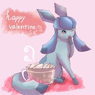 amount:solo atmosphere:valentines-day body-type:feral cup hot-chocolate series:eeveelutions series:pokemon species:glaceon style:contrasting-colors style:girly style:one-color style:pastel-colors style:pink style:scribbles // 1000x1000 // 128KB