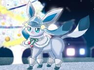 amount:solo atmosphere:christmas atmosphere:city body-type:feral cloak hall-of-fame:bronze hall-of-fame:silver series:eeveelutions series:pokemon species:glaceon style:glow style:intentional-blur winter-clothes // 1200x900 // 131KB