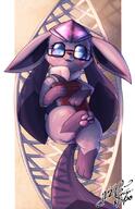 amount:solo atmosphere:beach body-type:feral book freckles glasses hall-of-fame:bronze hammock nerdy oc series:eeveelutions series:pokemon species:glaceon style:painted // 582x900 // 655KB