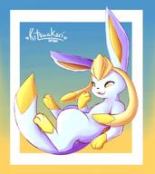 amount:solo body-type:feral oc series:eeveelutions series:pokemon species:glaceon style:painted style:thin-border // 1071x1200 // 121KB
