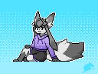 amount:solo body-type:anthro casual-outfit hoodie oc series:eeveelutions series:pokemon species:glaceon style:dithering style:kemono style:outline style:pixel-art sweater // 768x576 // 4.9KB