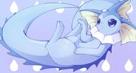 amount:solo body-type:feral series:eeveelutions series:pokemon species:vaporeon style:abstract-background style:kawaii // 1200x642 // 81KB