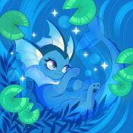 amount:solo atmosphere:undersea body-type:feral series:eeveelutions series:pokemon species:vaporeon style:girly style:sparkly // 1024x1024 // 107KB