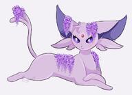 amount:solo body-type:feral feminine flower forehead-gem series:eeveelutions series:pokemon species:espeon style:girly style:kawaii wearing-flower wisteria // 1024x743 // 67KB