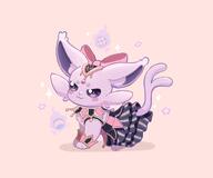 amount:solo atmosphere:carnival body-type:feral dress forehead-gem jester outfit series:eeveelutions series:pokemon species:espeon style:chibi style:kawaii telekinesis // 1200x999 // 73KB
