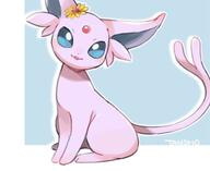 amount:solo body-type:feral feminine flower forehead-gem series:eeveelutions series:pokemon species:espeon style:girly wearing-flower // 771x631 // 42KB