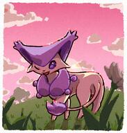 amount:solo atmosphere:field atmosphere:hills atmosphere:sunset body-type:feral species:delcatty style:colored-lines style:painted // 931x978 // 179KB