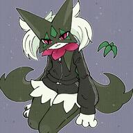 amount:solo body-type:anthro casual-outfit hoodie jacket smug species:meowscarada style:kemono style:outline sweater visual-teasing // 1200x1200 // 239KB