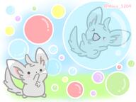 amount:pair atmosphere:bubbles body-type:semi-anthro in-bubble species:minccino style:pastel-colors style:playful style:simple-colors style:very-playful style:white-border // 800x600 // 182KB