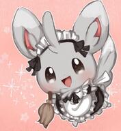 amount:solo body-type:semi-anthro maid outfit species:minccino style:girly style:sparkly // 776x841 // 82KB