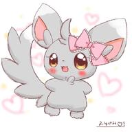 amount:solo body-type:semi-anthro species:minccino style:girly style:playful wearing-bow // 600x600 // 42KB