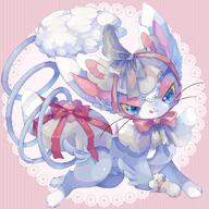 amount:solo atmosphere:fancy body-type:feral hall-of-fame:bronze hall-of-fame:silver presents species:glameow style:girly style:kawaii style:pastel-colors style:very-girly wearing-bow // 1198x1200 // 198KB