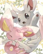 amount:pair atmosphere:sunlight body-type:feral body-type:semi-anthro sniffing species:minccino species:shiny-pokemon style:over-exposure style:painted // 943x1200 // 135KB