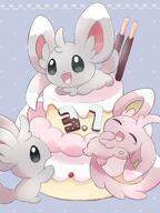amount:multiple atmosphere:fancy body-type:semi-anthro cake food pocky species:shiny-pokemon style:kawaii style:playful sweets // 900x1200 // 124KB