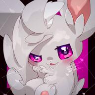 amount:solo body-type:semi-anthro heart-eyes mischevious species:minccino style:kawaii // 1378x1378 // 114KB