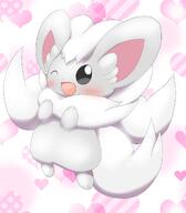 amount:solo body-type:semi-anthro hall-of-fame:bronze species:cinccino style:abstract-background style:detailed-pattern style:girly style:one-color style:pastel-colors style:pink style:playful wink // 1051x1200 // 90KB