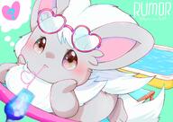 amount:solo atmosphere:pool body-type:semi-anthro crazy-straw drink glasses-on-head hall-of-fame:bronze hands-on-cheeks species:cinccino style:colored-lines style:kawaii style:playful // 1200x848 // 126KB