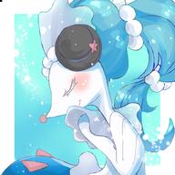 amount:solo body-type:feral body-type:semi-anthro hat species:primarina style:grainy-lines style:white-border // 800x800 // 430KB