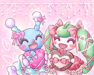amount:pair atmosphere:fashion body-type:semi-anthro chocolate dress hall-of-fame:bronze hall-of-fame:silver holding-heart species:brionne species:steenee style:girly style:one-color style:pastel-colors style:pink style:very-girly wearing-bow // 1000x800 // 167KB
