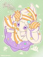 amount:solo body-type:semi-anthro candy species:alcremie species:food-creature style:dithering style:pastel-colors wearing-bow // 900x1200 // 224KB