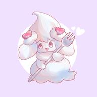 amount:solo body-type:semi-anthro fork species:alcremie species:food-creature style:painted style:pastel-colors // 1200x1200 // 72KB